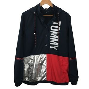 Tommy Hilfiger Button Front Hooded Jacket SZ XL